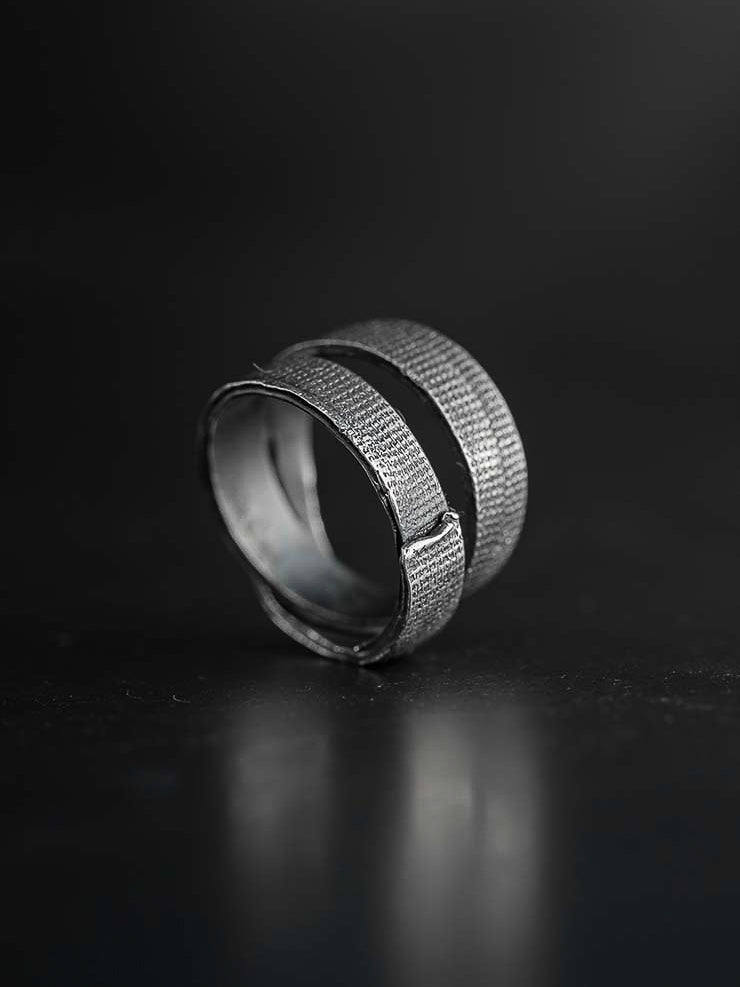 Detaj Bandage Ring VTGR05 in Vintage Silver - DETAJ at Worthwhile - shop RINGS