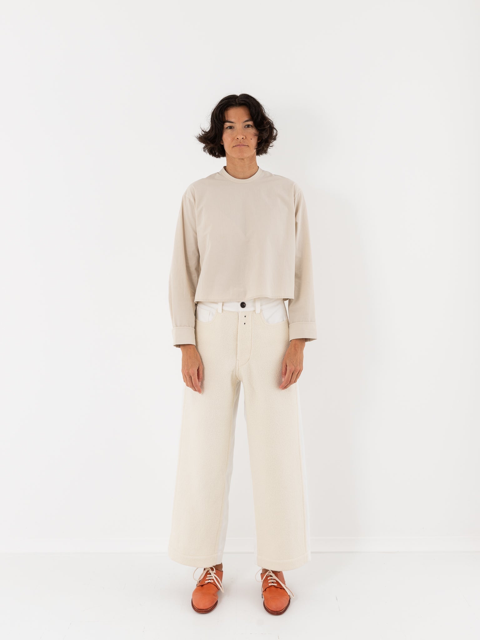 École De Curiosités Tao Shirt in Sand Beige - ECOLE DE CURIOSITES at Worthwhile - shop TOP