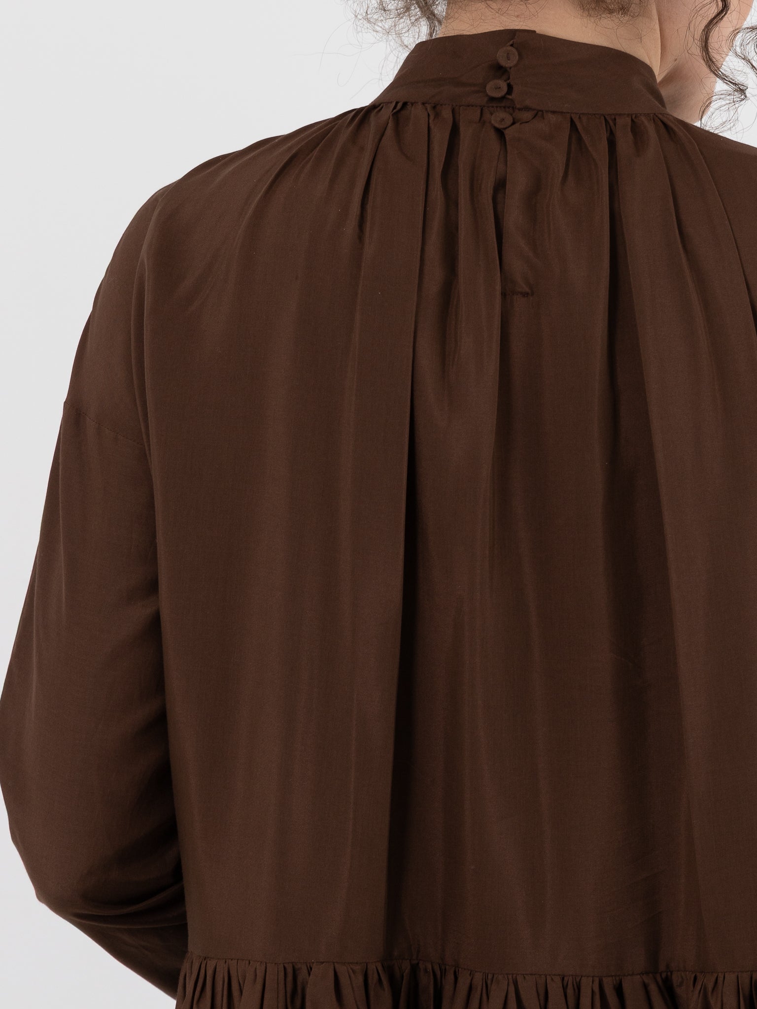 École De Curiosités Marie Dress in Brown - ECOLE DE CURIOSITES at Worthwhile - shop DRESS