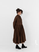 École De Curiosités Marie Dress in Brown - ECOLE DE CURIOSITES at Worthwhile - shop DRESS
