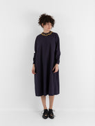École De Curiosités Damia + Colette Dress in Dark Navy - ECOLE DE CURIOSITES at Worthwhile - shop DRESS