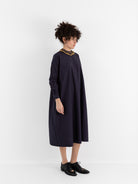École De Curiosités Damia + Colette Dress in Dark Navy - ECOLE DE CURIOSITES at Worthwhile