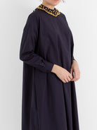École De Curiosités Damia + Colette Dress in Dark Navy - ECOLE DE CURIOSITES at Worthwhile