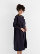 École De Curiosités Damia + Colette Dress in Dark Navy - ECOLE DE CURIOSITES at Worthwhile - shop DRESS