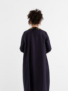 École De Curiosités Damia + Colette Dress in Dark Navy - ECOLE DE CURIOSITES at Worthwhile
