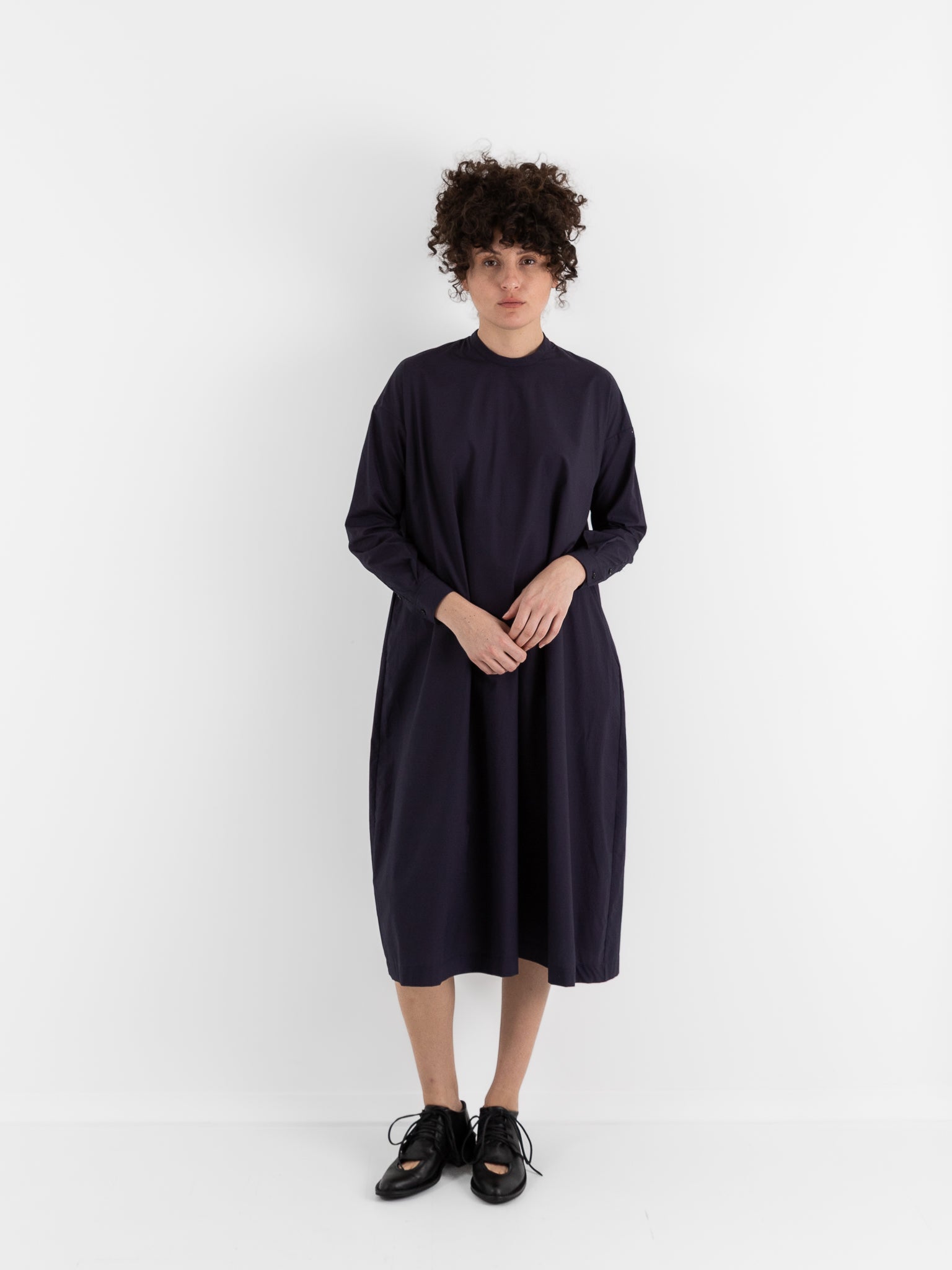 École De Curiosités Damia + Colette Dress in Dark Navy - ECOLE DE CURIOSITES at Worthwhile