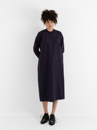 École De Curiosités Damia + Colette Dress in Dark Navy - ECOLE DE CURIOSITES at Worthwhile