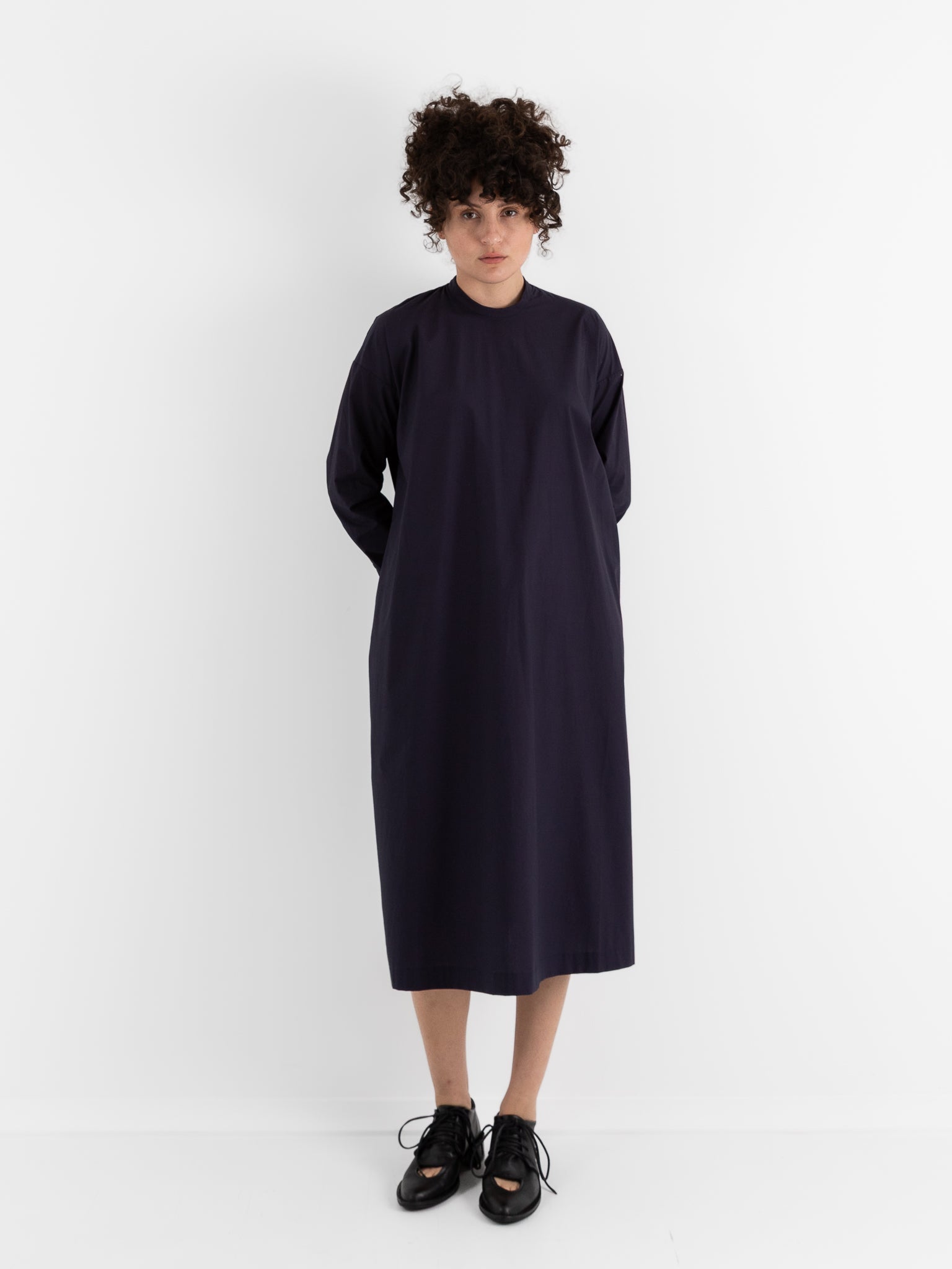 École De Curiosités Damia + Colette Dress in Dark Navy - ECOLE DE CURIOSITES at Worthwhile