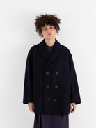 École De Curiosités Claus Coat in Dark Navy - ECOLE DE CURIOSITES at Worthwhile