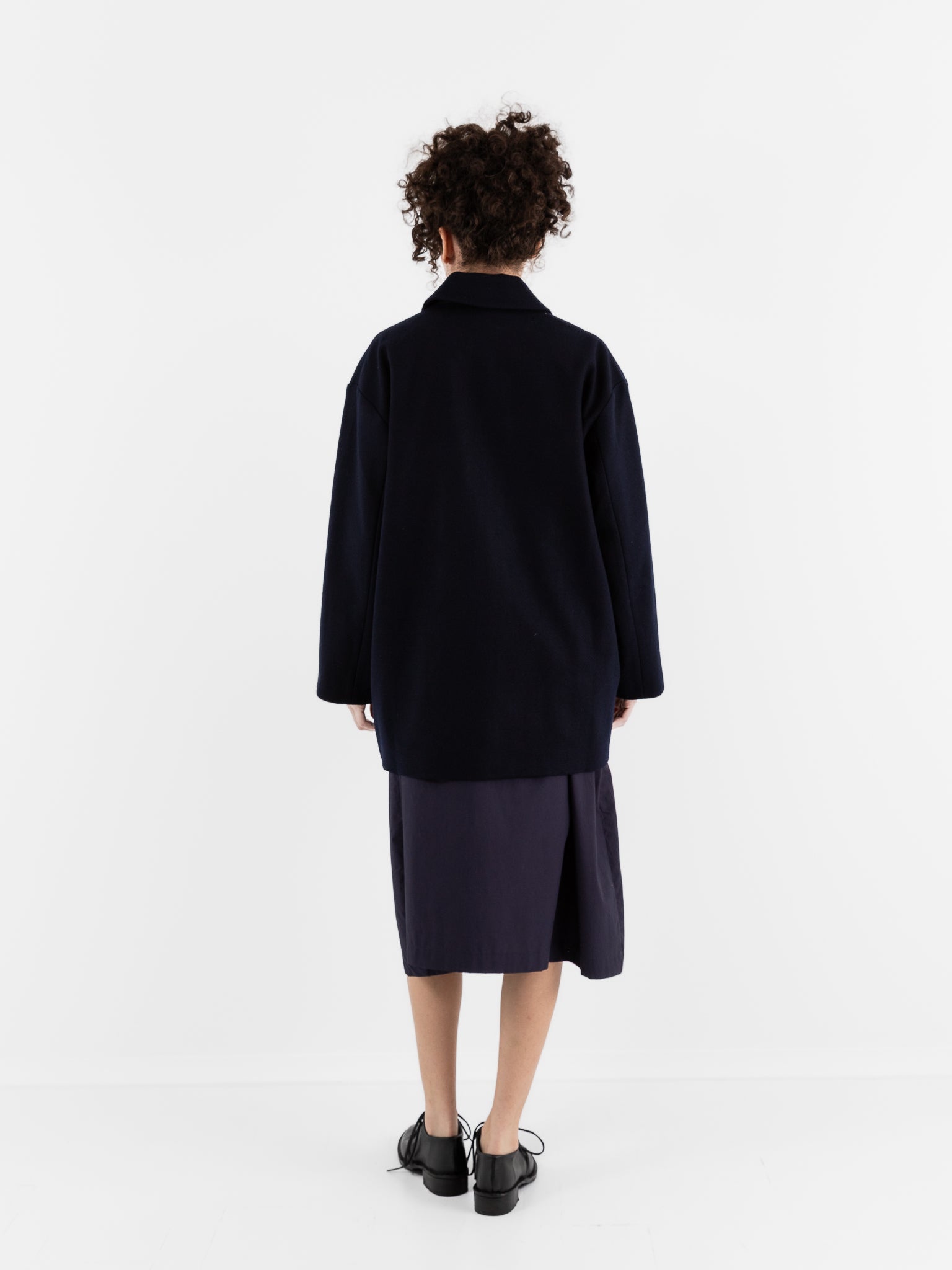 École De Curiosités Claus Coat in Dark Navy - ECOLE DE CURIOSITES at Worthwhile