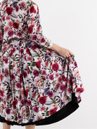 École De Curiosités Solange Reversible Skirt in White/Roses - ECOLE DE CURIOSITES at Worthwhile
