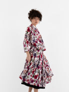 École De Curiosités Solange Reversible Skirt in White/Roses - ECOLE DE CURIOSITES at Worthwhile
