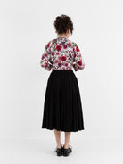 École De Curiosités Solange Reversible Skirt in White/Roses - ECOLE DE CURIOSITES at Worthwhile