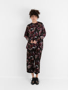 École De Curiosités Basil Shirt in Black/Roses - ECOLE DE CURIOSITES at Worthwhile