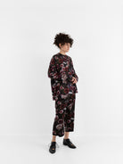 École De Curiosités Basil Shirt in Black/Roses - ECOLE DE CURIOSITES at Worthwhile