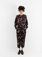 École De Curiosités Pierre Reversible Pant in Black/Roses - ECOLE DE CURIOSITES at Worthwhile