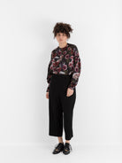 École De Curiosités Pierre Reversible Pant in Black/Roses - ECOLE DE CURIOSITES at Worthwhile