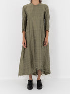 Elena Dawson House Dress, Olive Silk Dupioni - Worthwhile - ELENA DAWSON