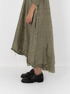 Elena Dawson House Dress, Olive Silk Dupioni - Worthwhile - ELENA DAWSON