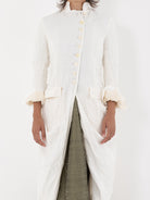 Elena Dawson Lunar Coat, White Linen - Worthwhile - ELENA DAWSON