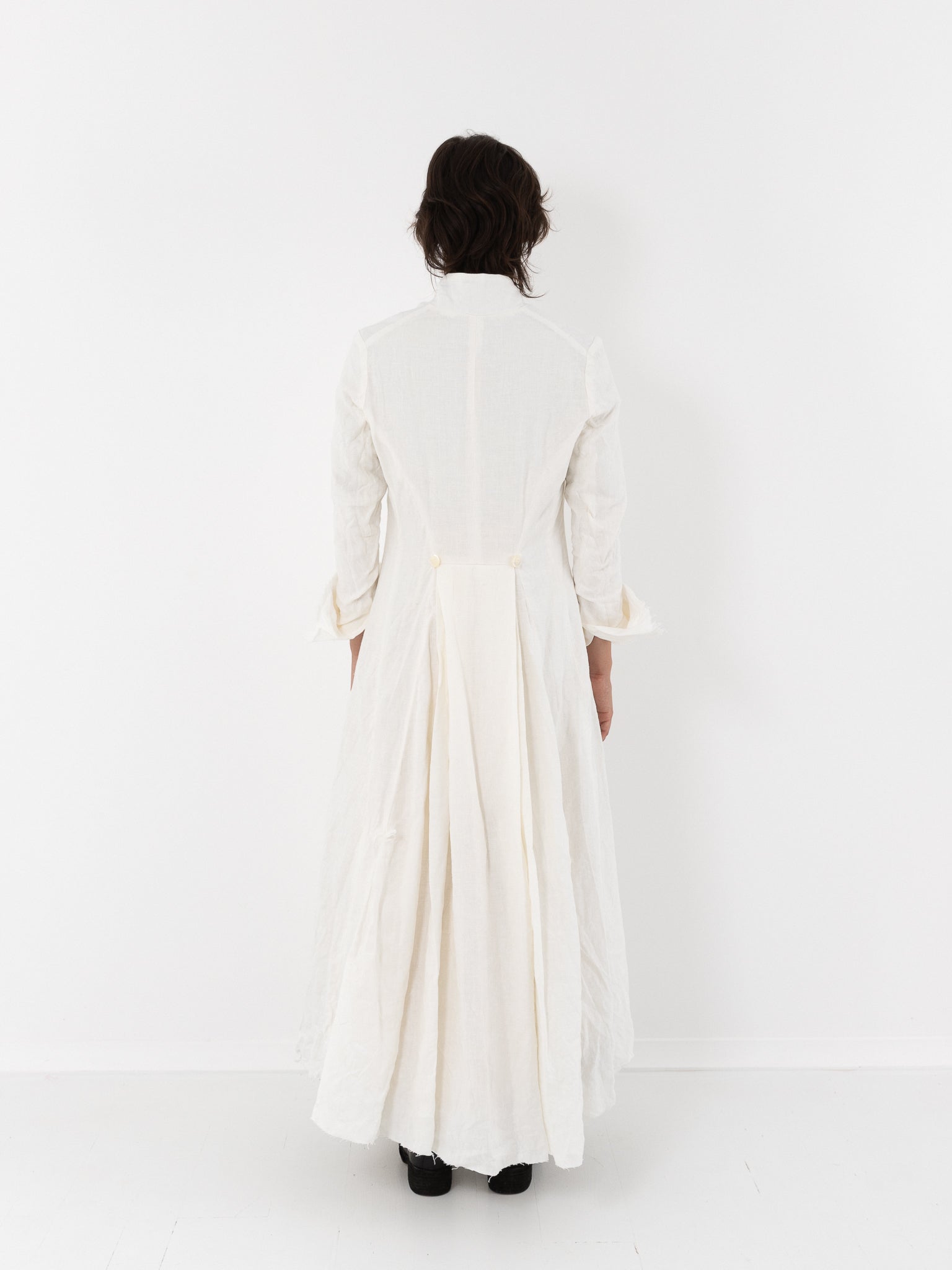 Elena Dawson Lunar Coat, White Linen - Worthwhile - ELENA DAWSON