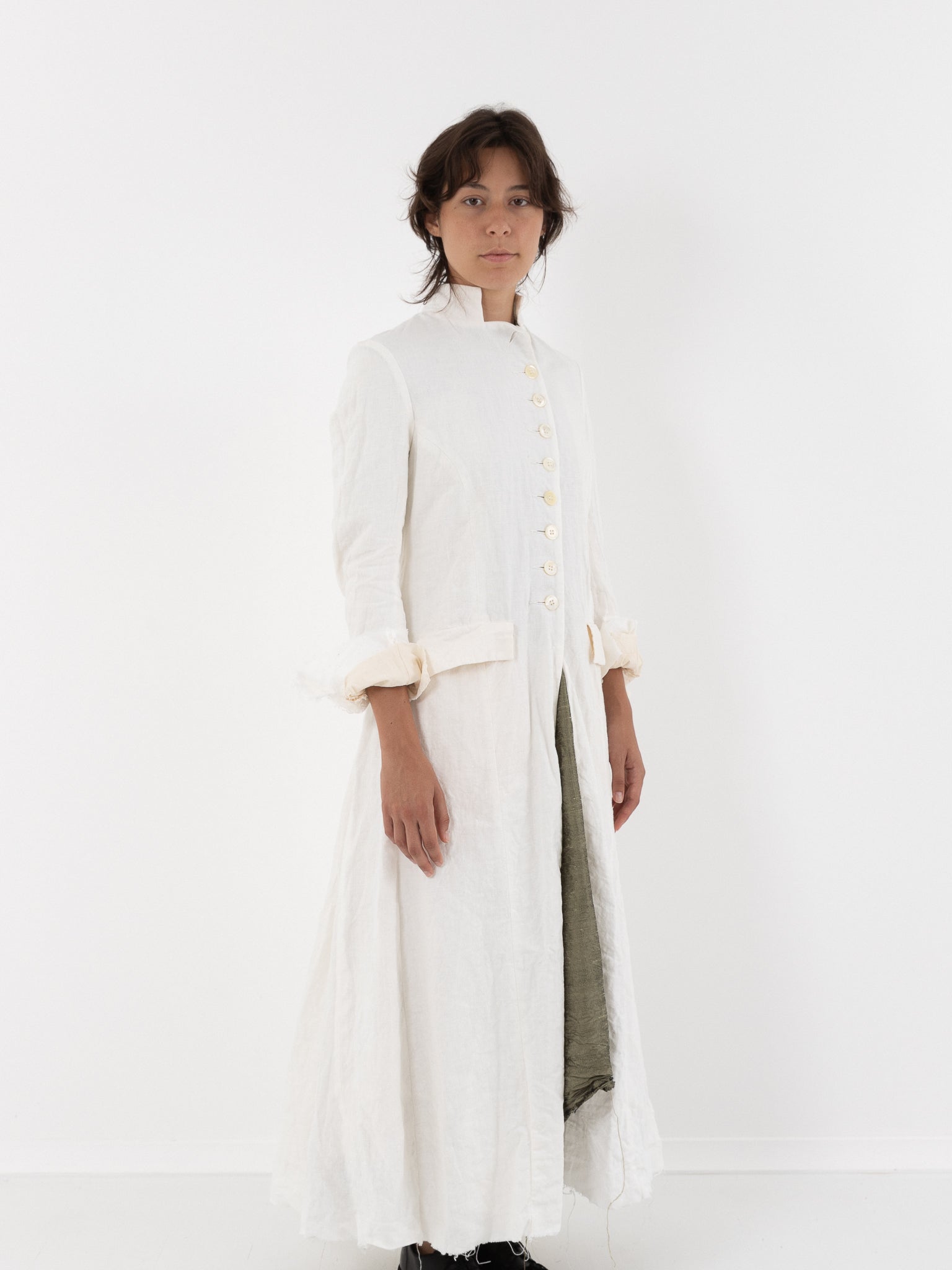 Elena Dawson Lunar Coat, White Linen - Worthwhile - ELENA DAWSON