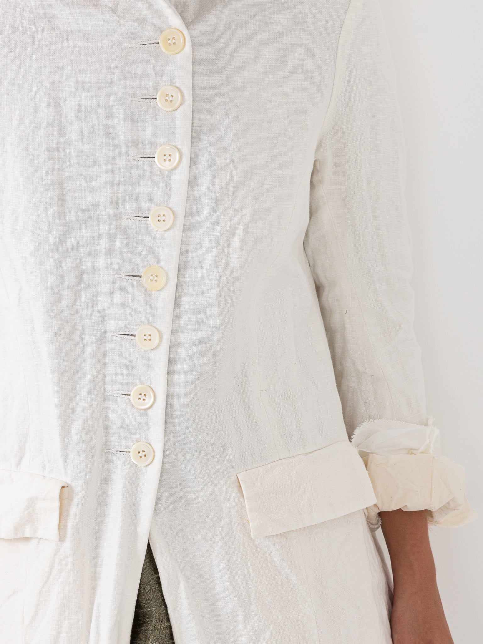 Elena Dawson Lunar Coat, White Linen - Worthwhile - ELENA DAWSON