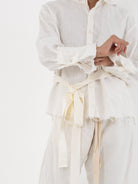 Elena Dawson Shirt, White Linen - Worthwhile - ELENA DAWSON