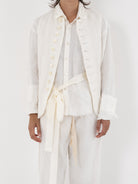 Elena Dawson Waistcoat, White Linen - Worthwhile - ELENA DAWSON