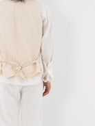 Elena Dawson Waistcoat, White Linen - Worthwhile - ELENA DAWSON