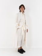 Elena Dawson Lunar Coat, White Linen - Worthwhile - ELENA DAWSON