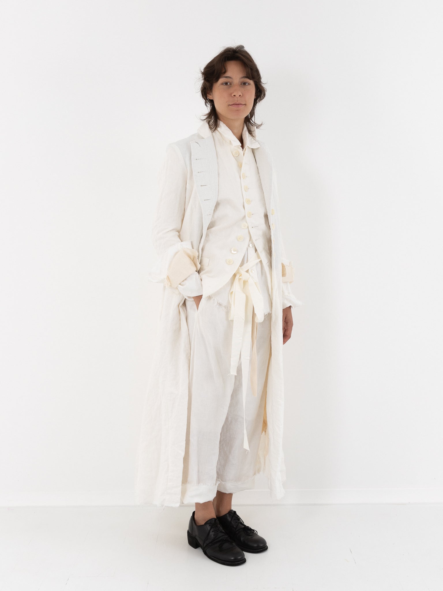 Elena Dawson Lunar Coat, White Linen - Worthwhile - ELENA DAWSON