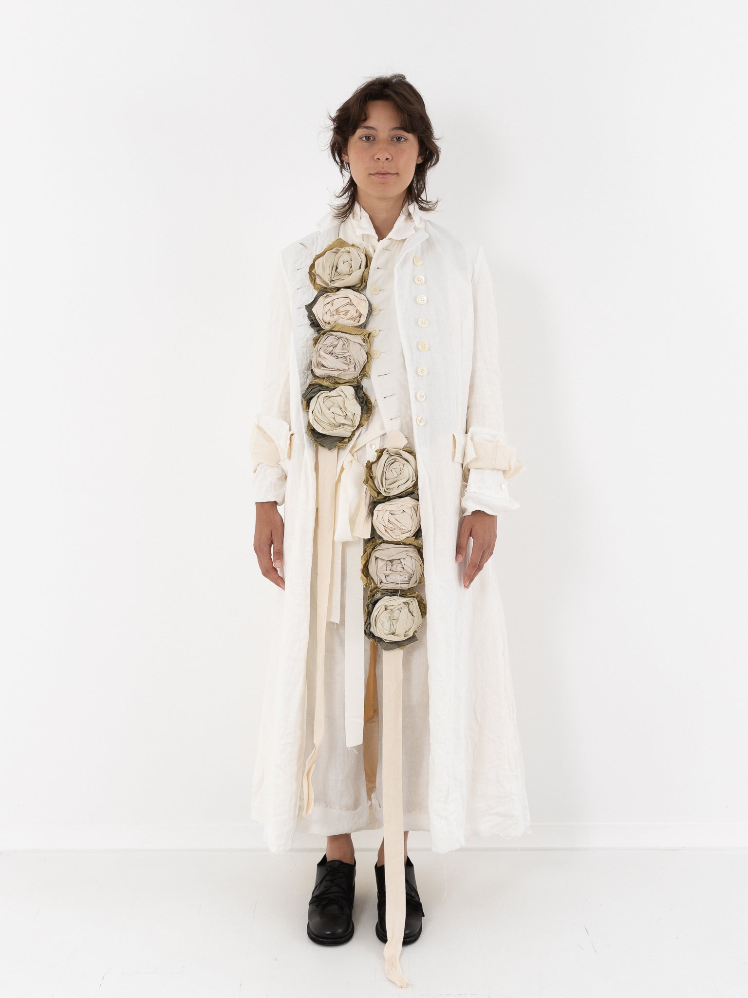 Elena Dawson Lunar Coat, White Linen - Worthwhile - ELENA DAWSON