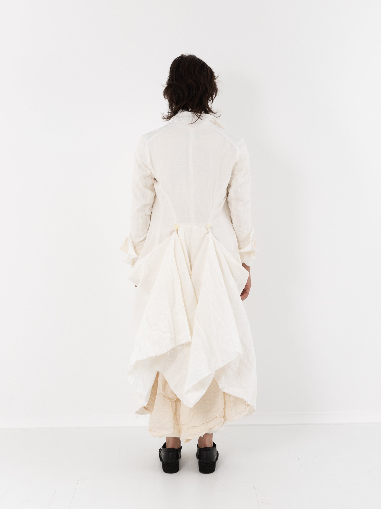 Elena Dawson Lunar Coat, White Linen - Worthwhile - ELENA DAWSON