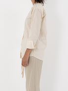 Elena Dawson Blouse, Cream Cotton Cambric - Worthwhile - ELENA DAWSON