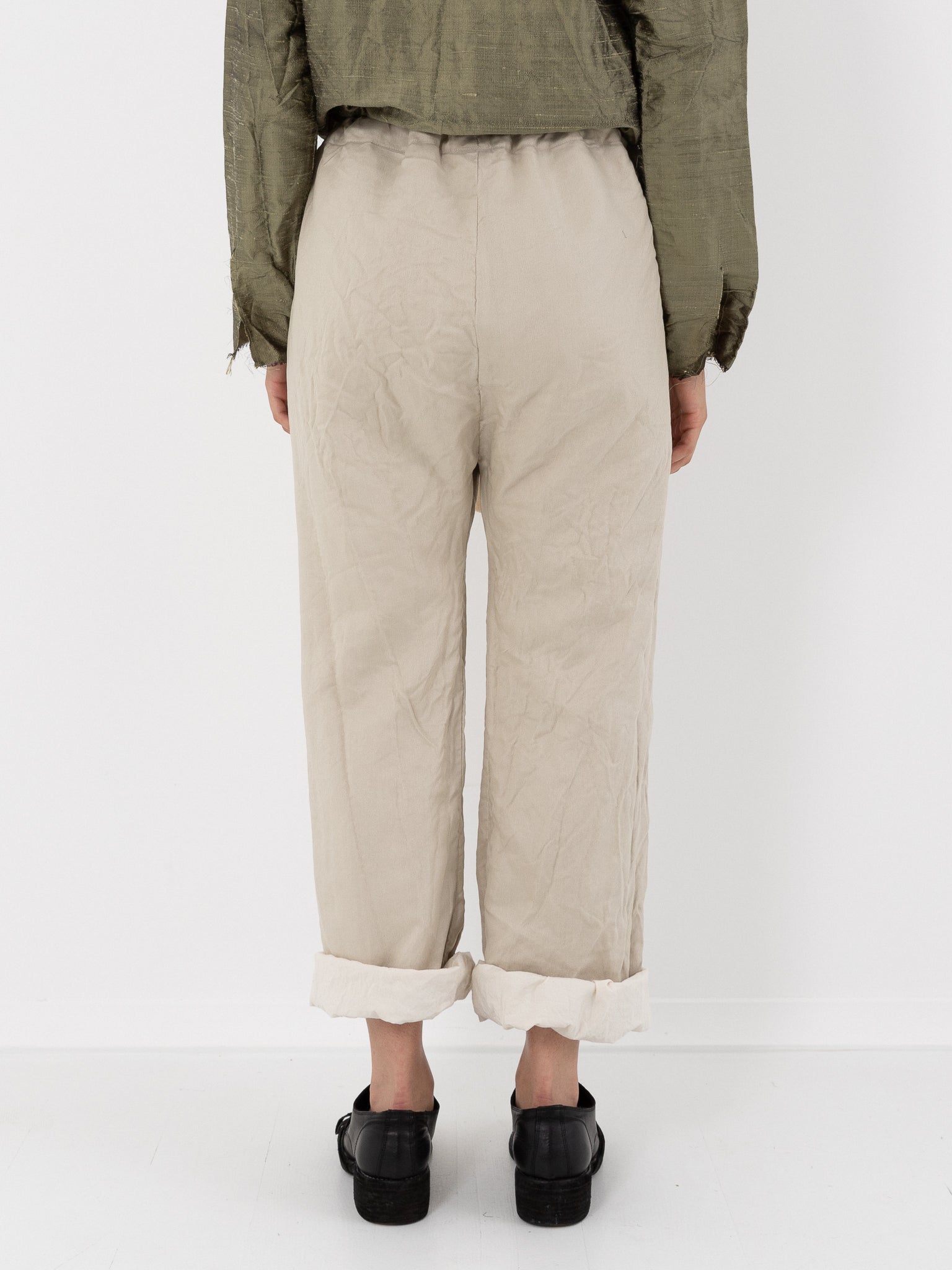 Elena Dawson Drawstring Pant, Tinted Caviar - Worthwhile - ELENA DAWSON