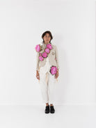 Elena Dawson Lilly Jacket with Rosebuds, Tinted Caviar - Worthwhile - ELENA DAWSON