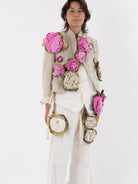 Elena Dawson Lilly Jacket with Rosebuds, Tinted Caviar - Worthwhile - ELENA DAWSON