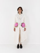 Elena Dawson Lunar Coat, White Linen - Worthwhile - ELENA DAWSON