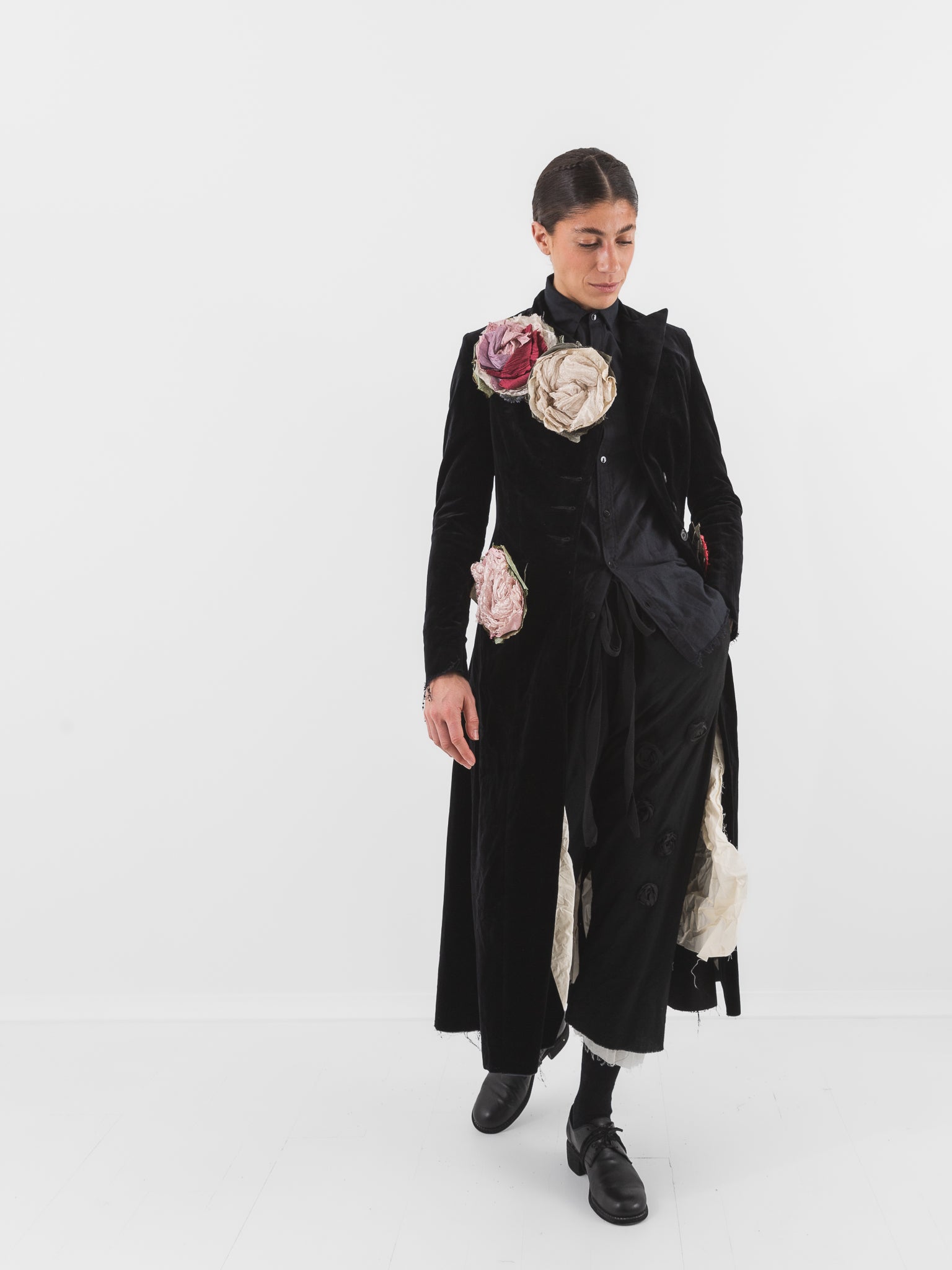 Elena Dawson 4X Coat, Black Velvet at Worthwhile