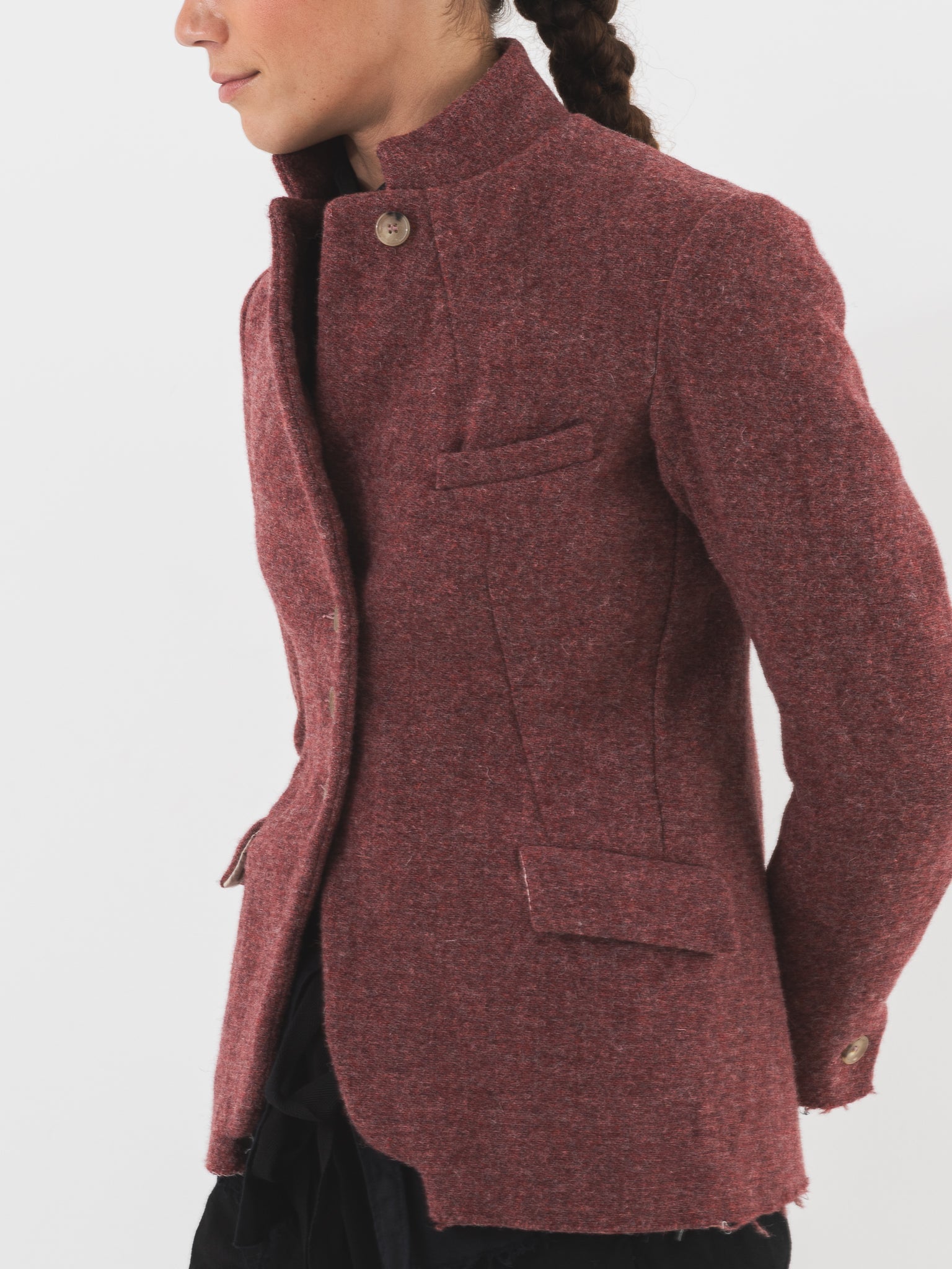 Elena Dawson 4X Hacking Jacket, Old Rose Tweed - Worthwhile