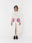 Elena Dawson Lunar Coat, White Linen - Worthwhile