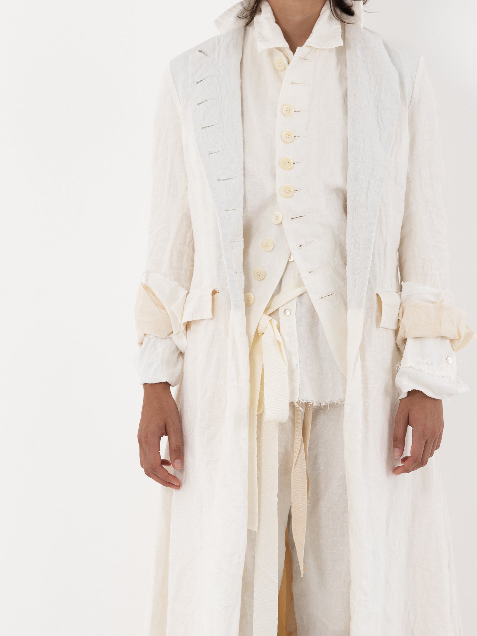 Elena Dawson Lunar Coat, White Linen - ELENA DAWSON at Worthwhile - shop COAT