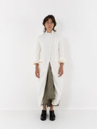 Elena Dawson Lunar Coat, White Linen - Worthwhile