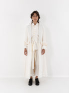 Elena Dawson Lunar Coat, White Linen - Worthwhile