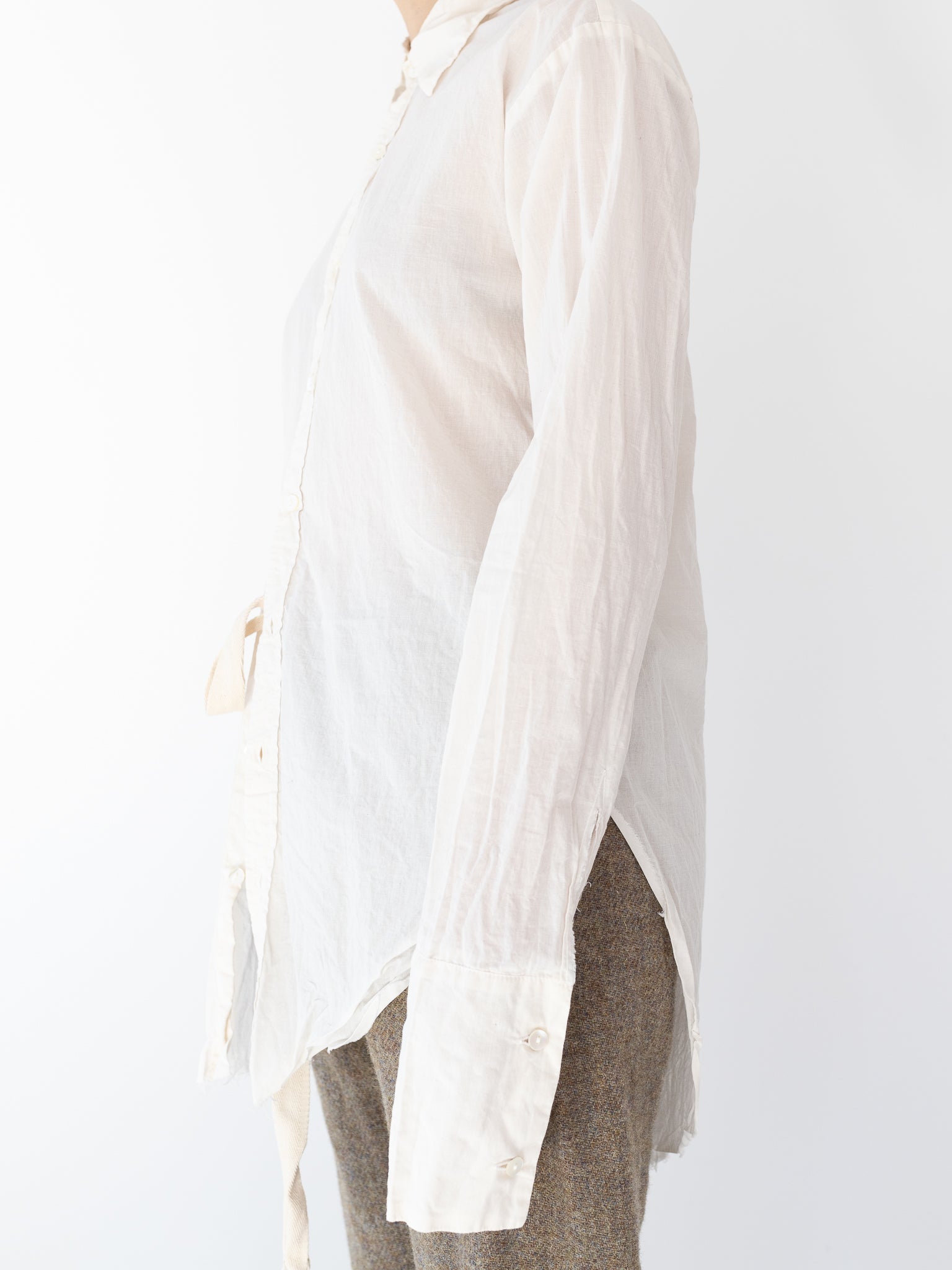 Elena Dawson Mid Length Shirt, Ivory - Worthwhile