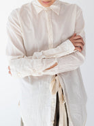 Elena Dawson Mid Length Shirt, Ivory - Worthwhile