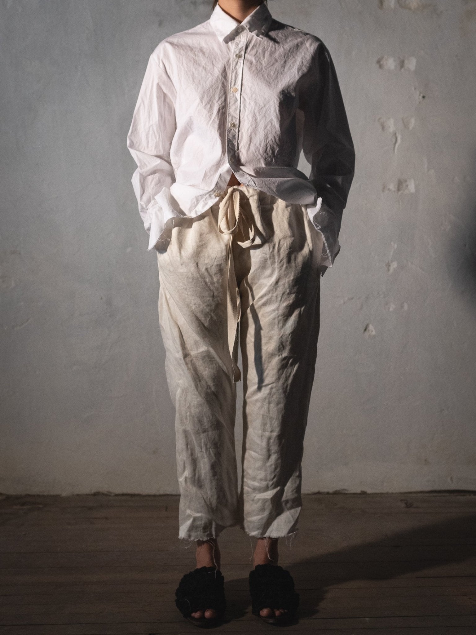 Elena Dawson Pant, Swan Linen - Worthwhile