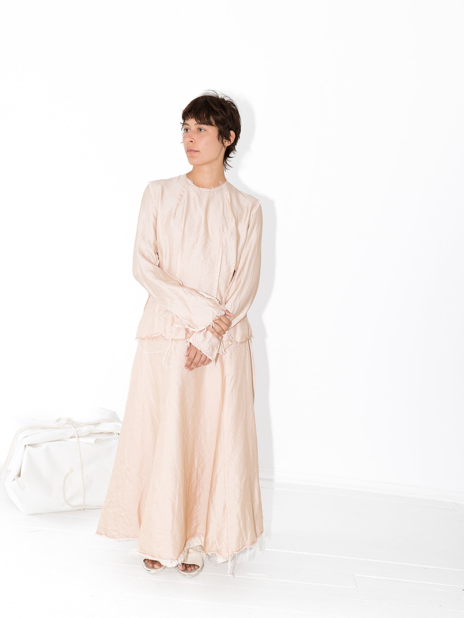 Elena Dawson Raw Top Knot Top, Shell Caviar - ELENA DAWSON at Worthwhile - shop TOP