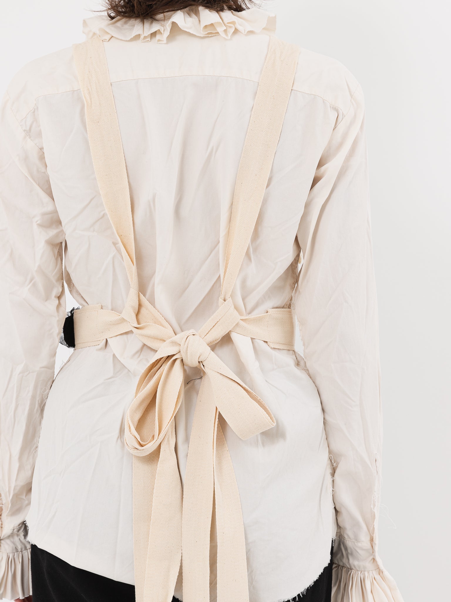 Elena Dawson Rosebud Harness in Cream with Black Roses - ELENA DAWSON at Worthwhile - shop SCARF